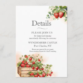 Watercolor Aardbeien Informatiekaartje