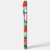 Watercolor Aardbeien Op Blauwe Monogram Case-Mate iPhone Case (Achterkant / Links)
