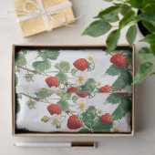 Watercolor Aardbeien Tissuepapier (Geschenk)