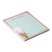 Watercolor Aardbeienijs Mint Groen Notitieblok (Schuin)