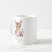 Watercolor Abessijnse Kat Koffiemok (Voorkant links)