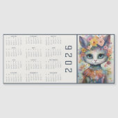 Watercolor Abstract Cat Dressed Florals Calendar (Voorkant)