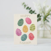 Watercolor Abstract Easter Egg Postcard Briefkaart (Staand voorkant)