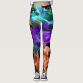 Watercolor abstract motief leggings (Voorkant)