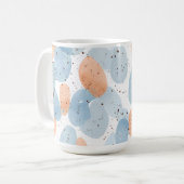 Watercolor Abstract Pebble Shapes Pattern Coffee Koffiemok (Voorkant links)
