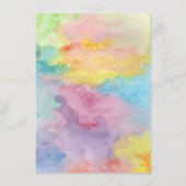 Watercolor Abstract Whimsical Kleurrijke Ontvangst Informatiekaartje (Achterkant)