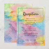 Watercolor Abstract Whimsical Kleurrijke Ontvangst Informatiekaartje (Voorkant / Achterkant)