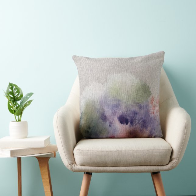 Watercolor Abstract Worpdek Kussen (Stoel)