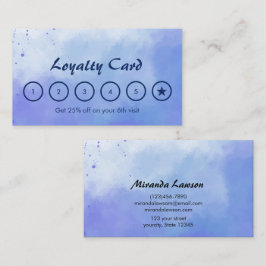 Watercolor achtergrond Loyalty kaart Visitekaartje