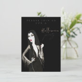 Watercolor Adult Halloween Party Invitation Kaart (Staand voorkant)