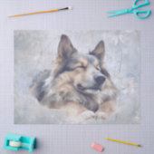 Watercolor afbeelding van een Duitse herdershond Tissuepapier (Craft)