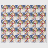 Watercolor Akita Gingerbread House Christmas  Cadeaupapier (Vlak)