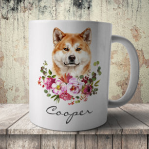 Watercolor Akita Inu Koffiemok