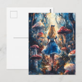 Watercolor Alice in Wonderland Briefkaart (Voorkant / Achterkant)
