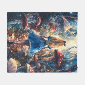 Watercolor Alice in Wonderland Fleece Deken (Voorkant (Horizontaal))