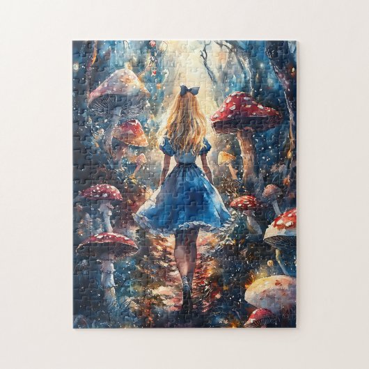 Watercolor Alice in Wonderland Legpuzzel (Verticaal)