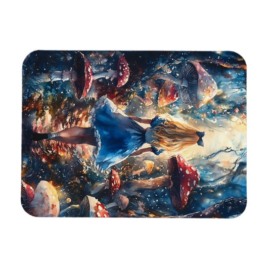 Watercolor Alice in Wonderland Magneet (Horizontaal)