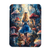 Watercolor Alice in Wonderland Magneet (Verticaal)