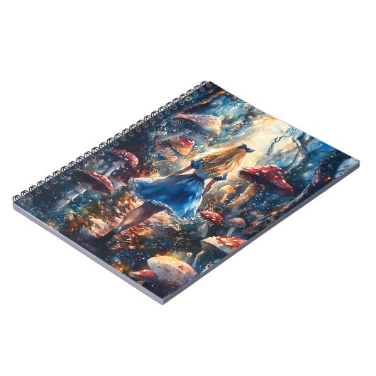 Watercolor Alice in Wonderland Notitieboek (Linkerzijde)