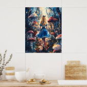 Watercolor Alice in Wonderland Poster (Keuken)