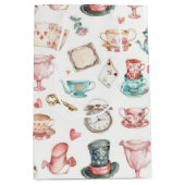 Watercolor Alice-patroon Medium Cadeauzakje (Voorkant)