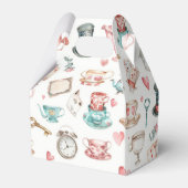 Watercolor Alice Pattern  Bedankdoosjes (Achterkant)