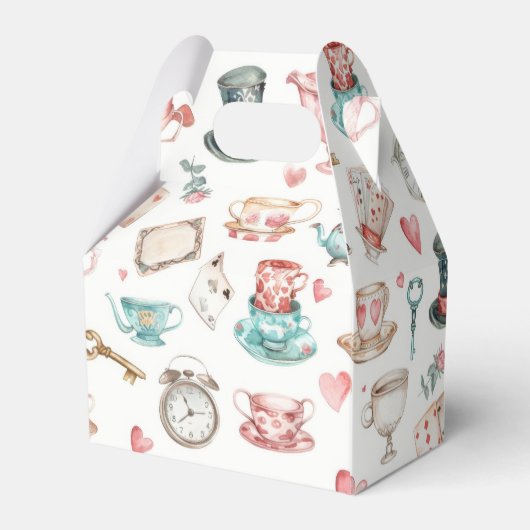 Watercolor Alice Pattern  Bedankdoosjes (Achterkant)