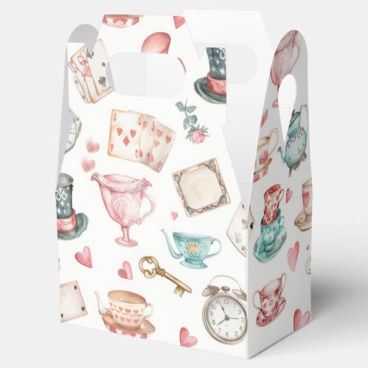 Watercolor Alice Pattern  Bedankdoosjes (Geopend)