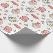 Watercolor Alisa in Wonderland Pattern  Cadeaupapier (Hoek)