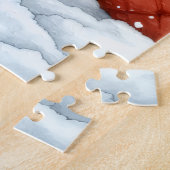 Watercolor American Bulldog Christmas Holiday Legpuzzel (Zijkant)