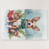 Watercolor American Staffordshire Terrier Rustic Legpuzzel (Horizontaal)