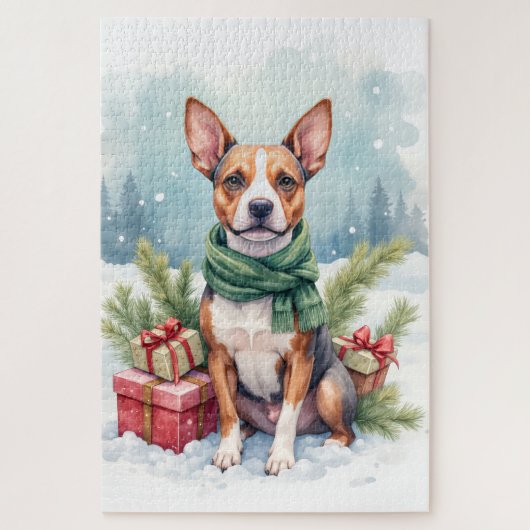 Watercolor American Staffordshire Terrier Rustic Legpuzzel (Verticaal)