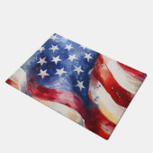 Watercolor Amerikaanse Vlag Deurmat (Schuin)