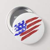 Watercolor Amerikaanse Vlag Onafhankelijkheidsdag Ronde Button 7,6 Cm (Voorkant /achterkant)