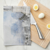 Watercolor Ancient Sites ruins in Athens, Greece Theedoek (Quarter Fold)