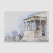 Watercolor Ancient Sites ruins in Athens, Greece Tissuepapier (Voorkant)