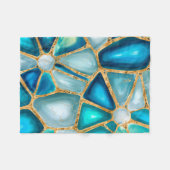 Watercolor and gold cells - ocean fleece deken (Voorkant (Horizontaal))