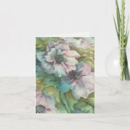 Watercolor Anemones • Bloemenkaart om aan iemand t Bedankkaart