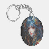 Watercolor Anime Prinses Sleutelhanger (Voorkant Links)
