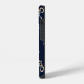 Watercolor Ankers Navyblauw iPhone Hoesje (Linkerkant)
