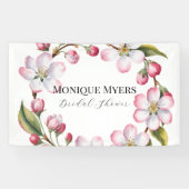 Watercolor Appel Kersenbloesem Bruidsdouche Spandoek (Horizontaal)