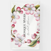 Watercolor Appel Kersenbloesem Bruidsdouche Spandoek (Verticaal)