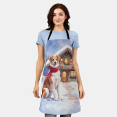 Watercolor Appenzeller Sennenhund Alpine Chalet Schort (Gedragen)