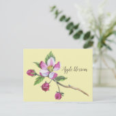 Watercolor Apple Blossom Botanical Briefkaart (Staand voorkant)