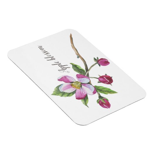 Watercolor Apple Blossom Botanical Magneet (Rechterzijde)