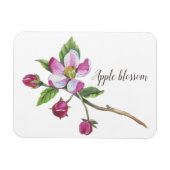 Watercolor Apple Blossom Botanical Magneet (Horizontaal)