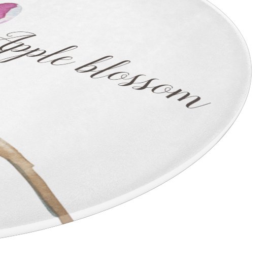 Watercolor Apple Blossom Botanical Snijplank (Hoek)