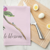 Watercolor Apple Blossom Botanical Theedoek (Quarter Fold)