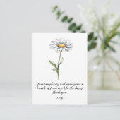 WATERCOLOR APRIL DAISY BIRTH FLOWER POSTCARD BRIEFKAART (Staand voorkant)