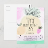 Watercolor Aquarel Verjaardagsfruit Handgetekende  Briefkaart (Voorkant / Achterkant)